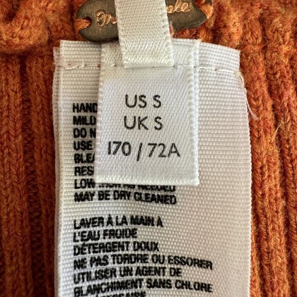 Free People Keep It Real Flare High Waist Mango Ribbed Knit Sweater Pants Small - Picture 9 of 12